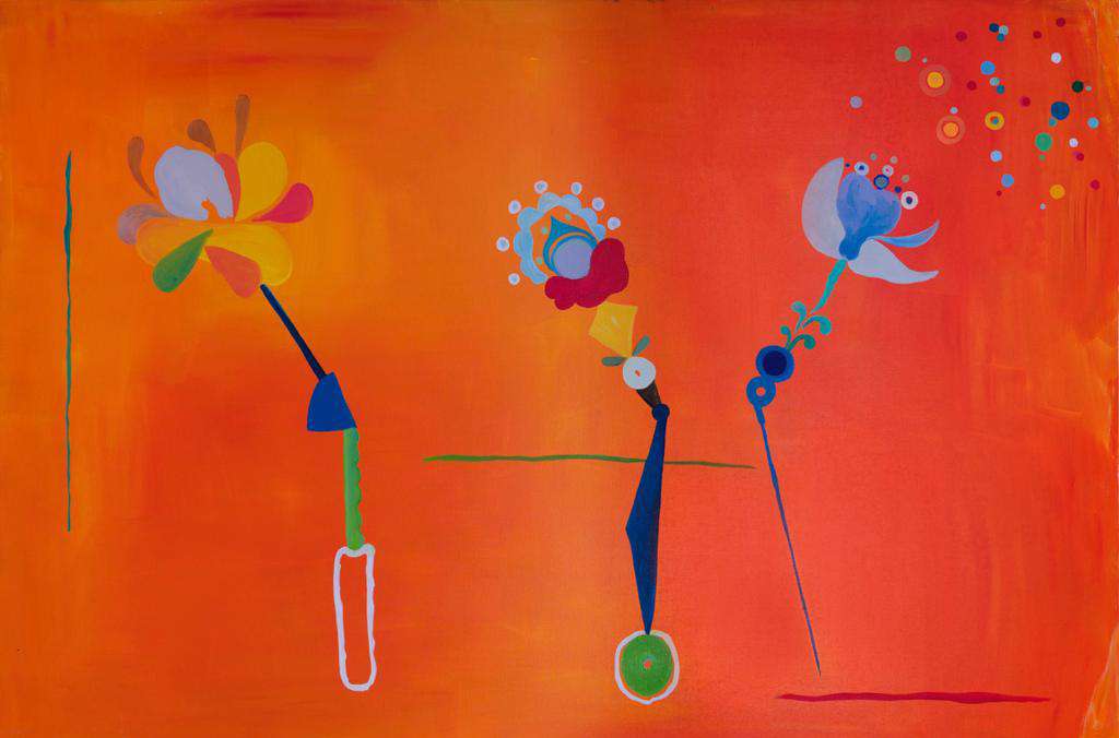 Fleurs mobiles, 2022, Oil on canvas