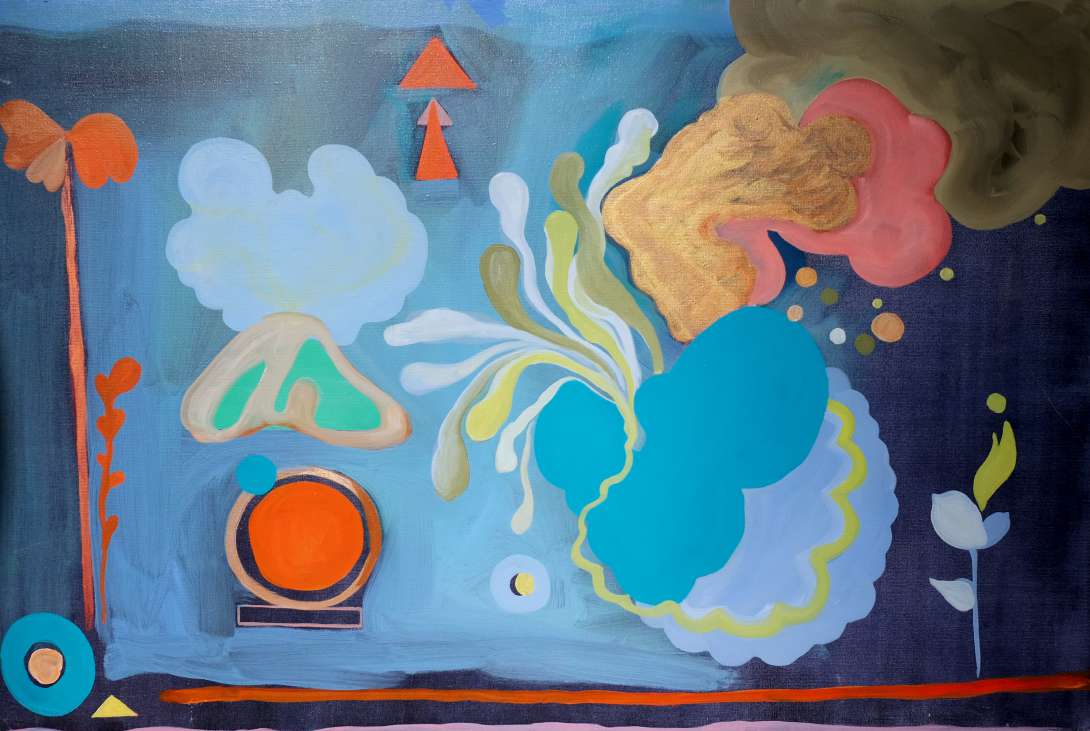 Les cieux sont bleus, 2023, Oil on canvas