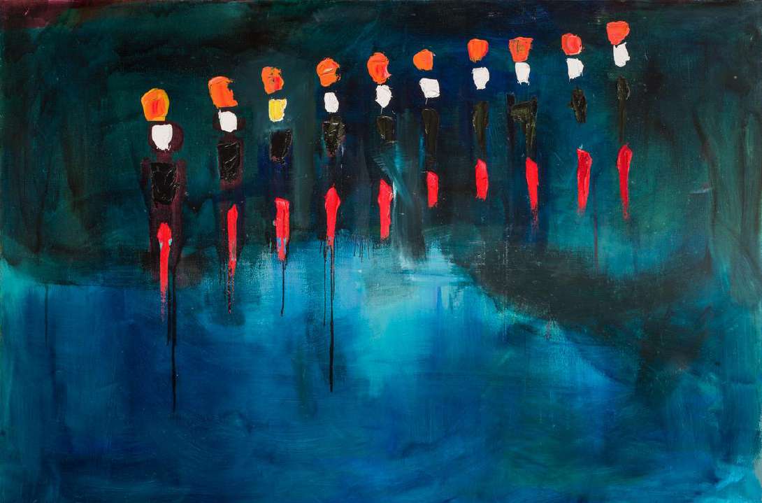 Mes gardes du cœur, 2018, Oil on canvas