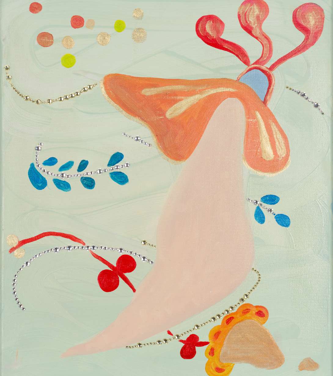 Les vers à soie, 2024, Oil on canvas